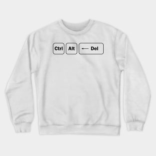 Ctrl + Alt + Del  - Computer Programming - Light Color Crewneck Sweatshirt